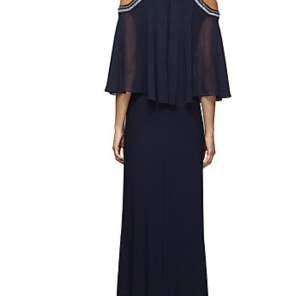Alex Evenings navy blue dress with gem detailing on neckline. Size 20W. - Picture 11 of 11